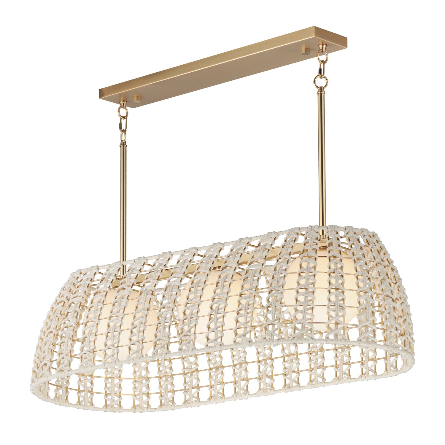 Macrame 3-Light Linear Pendant by Maxim