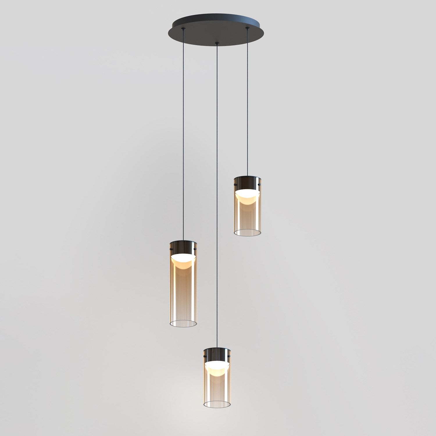 Amber 3-Light Led Pendant