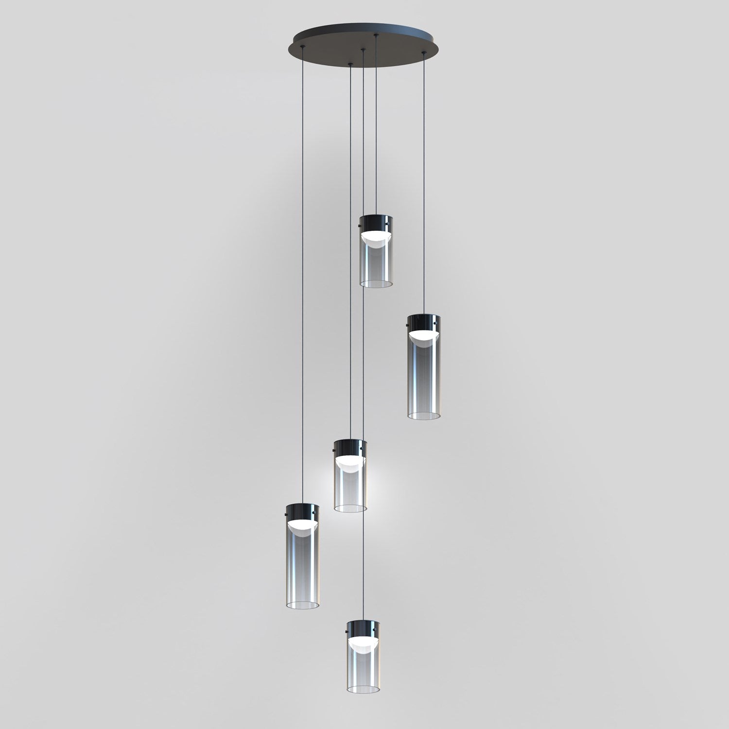 Smoke 5-Light Led Pendant by ET2