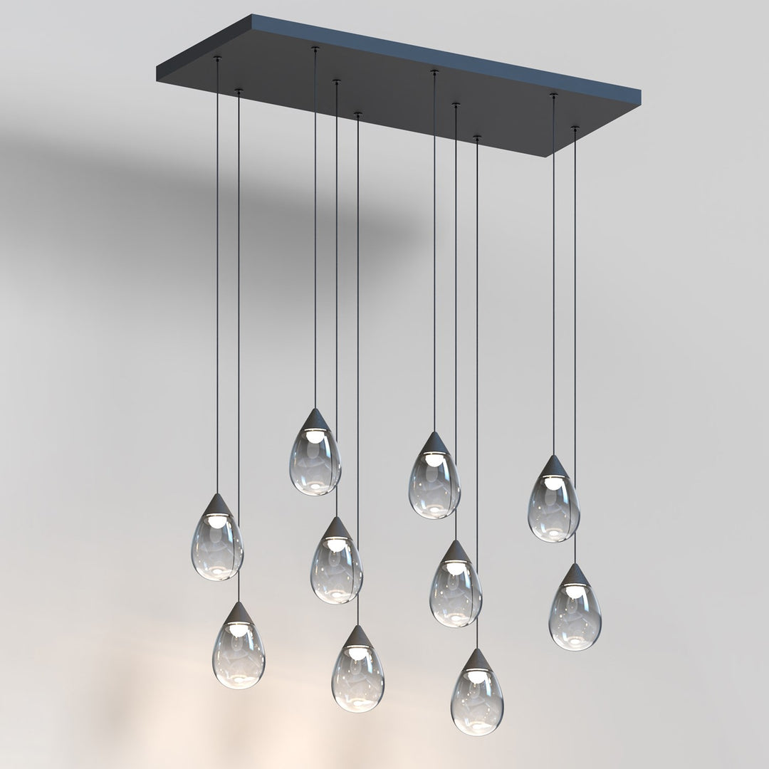 10-Light Led Linear Pendant