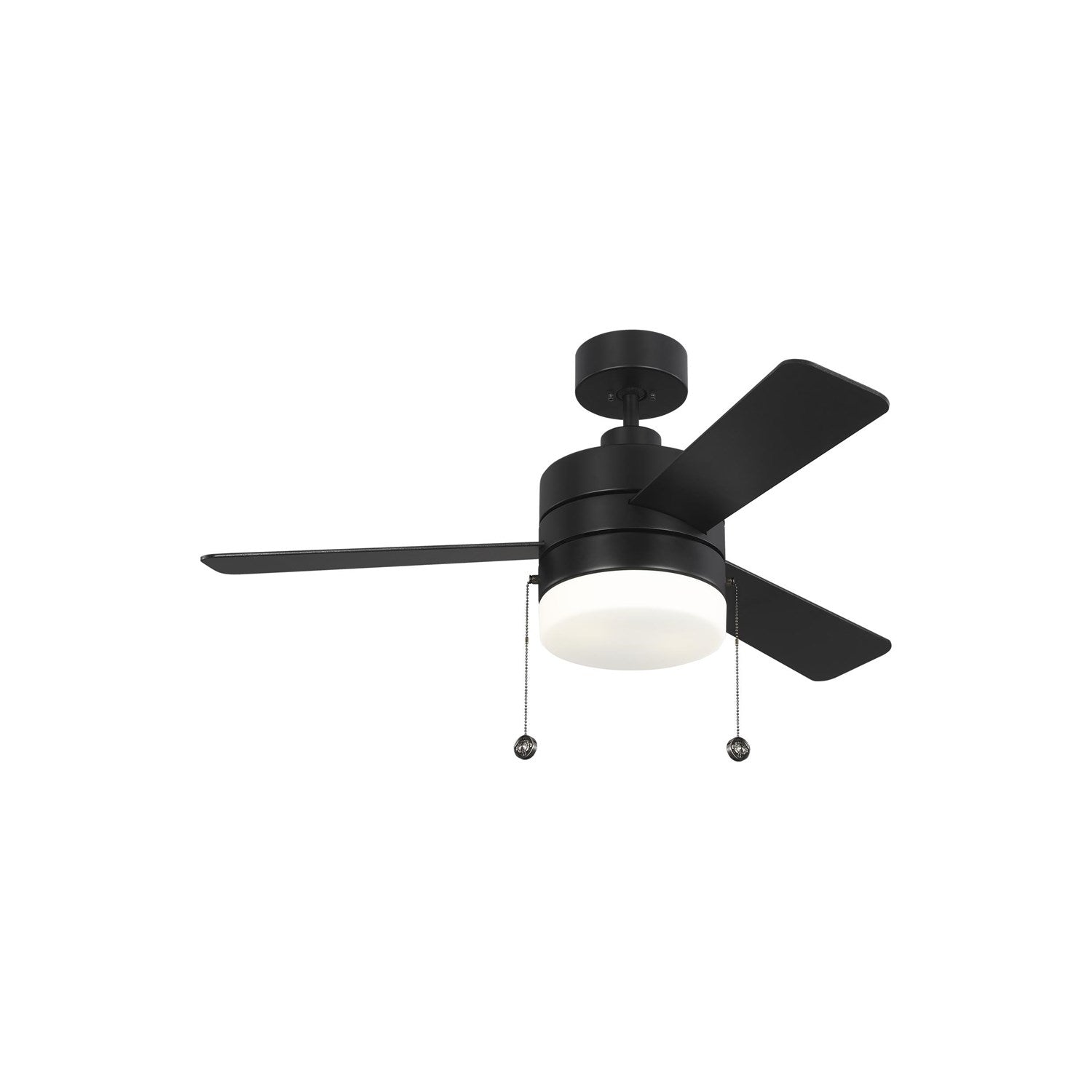 Syrus 44 Led Ceiling Fan In Midnight Black by VC Fan Collection