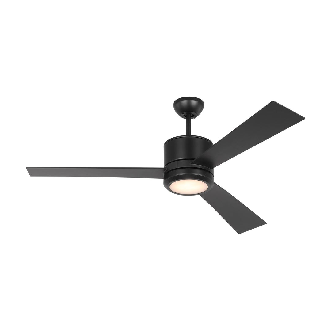 Vision 52 Led Ceiling Fan In Midnight Black by VC Fan Collection