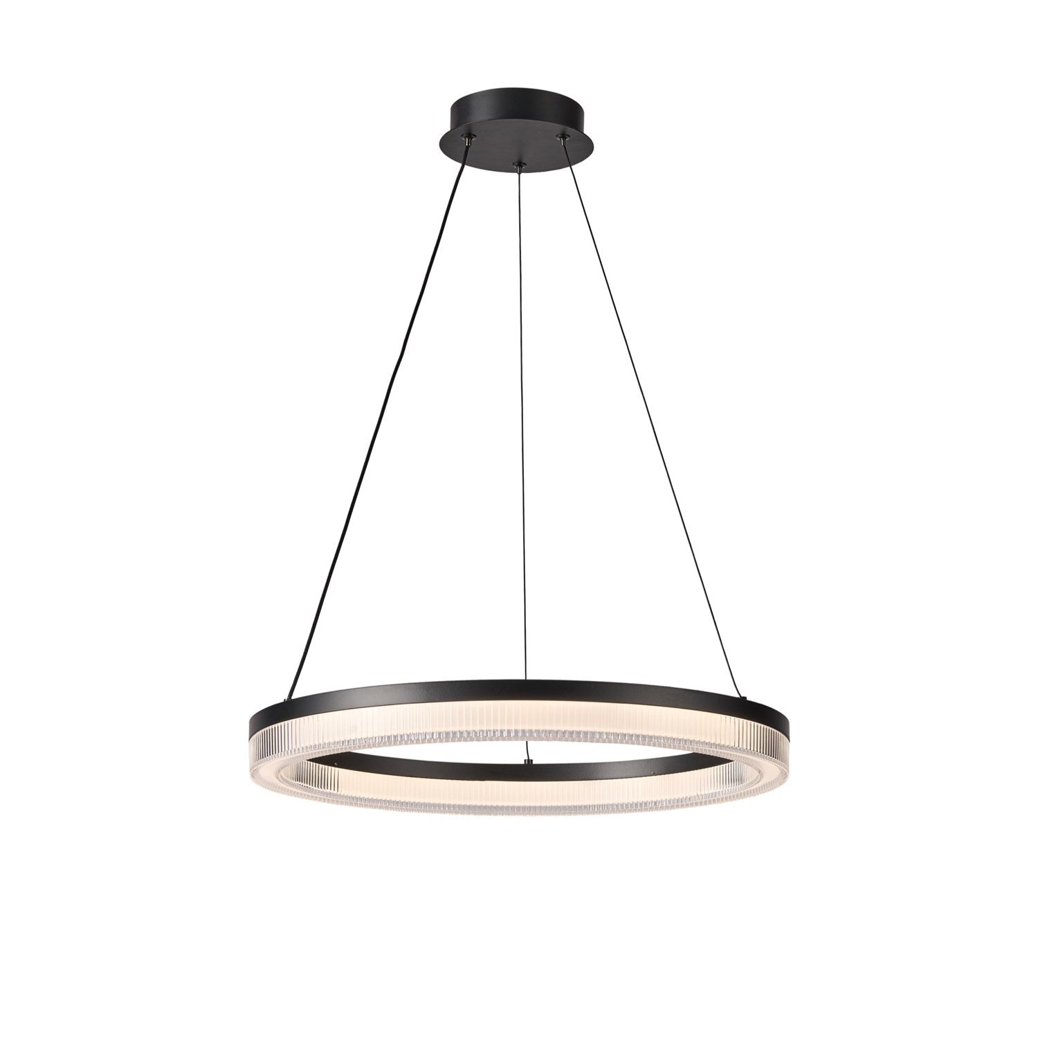 Integrated Led Pendant 24", Black