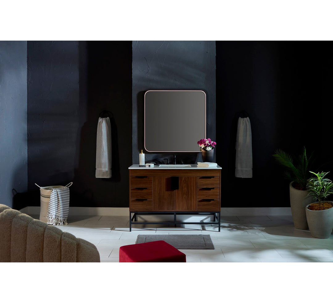 18X24 Led Mirror Black