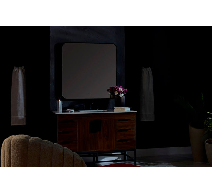 24X36 Led Mirror Black