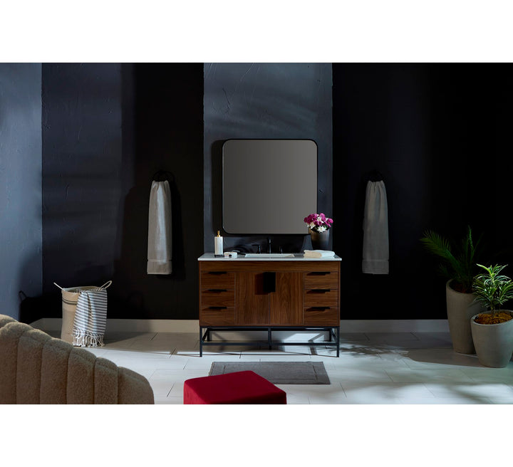 48X36 Led Mirror Black