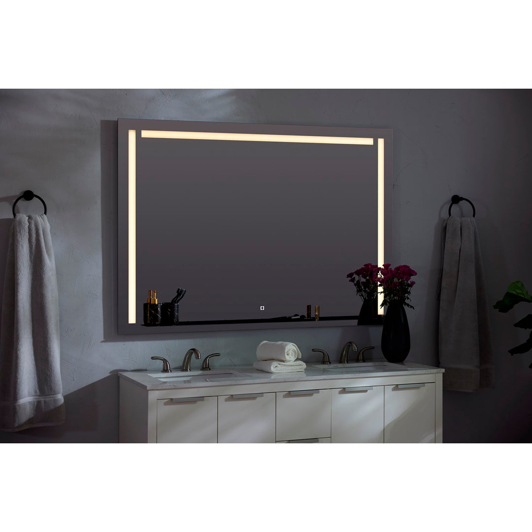 36X36 Led Mirror Black