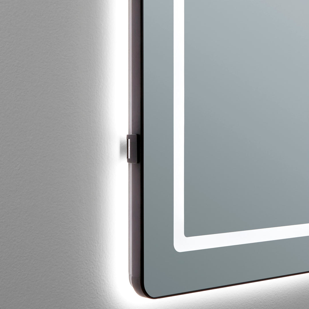 36X36 Led Mirror Black