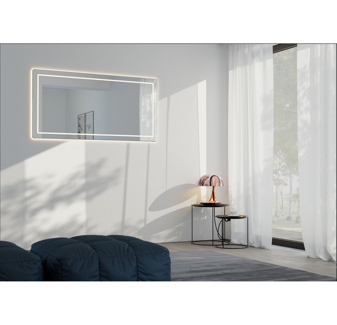 36X36 Led Mirror Black