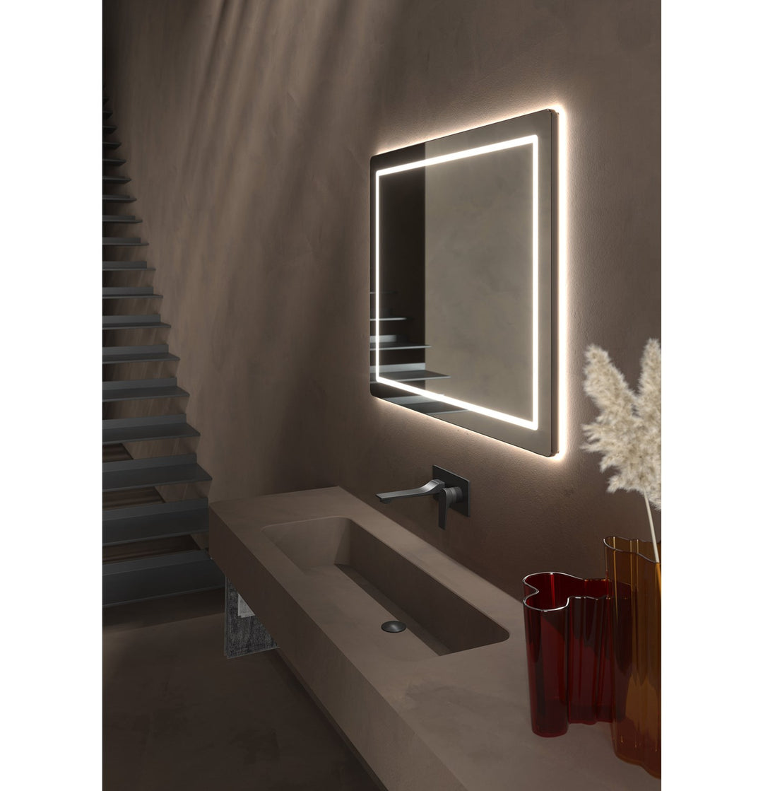 48X48 Led Mirror Black