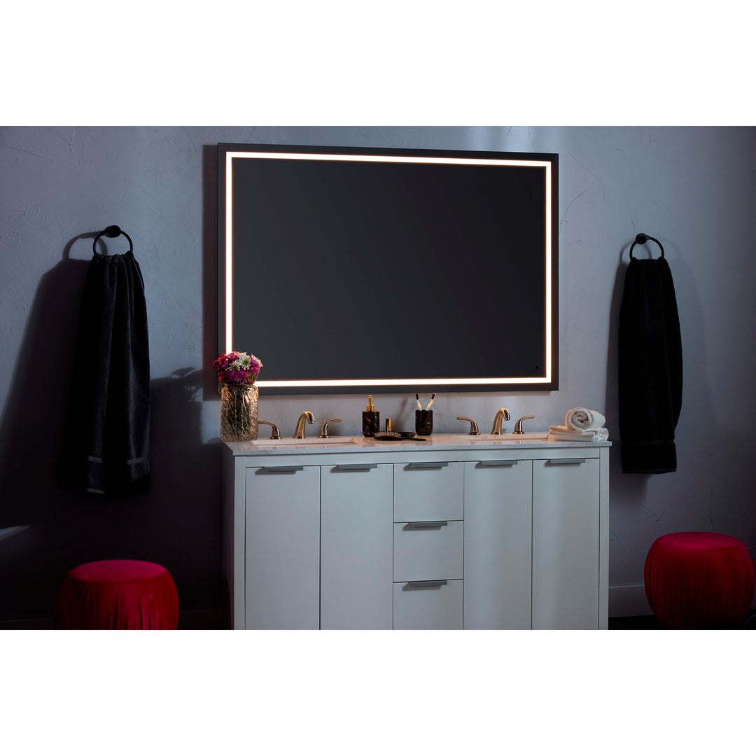 36X36 Led Mirror Black