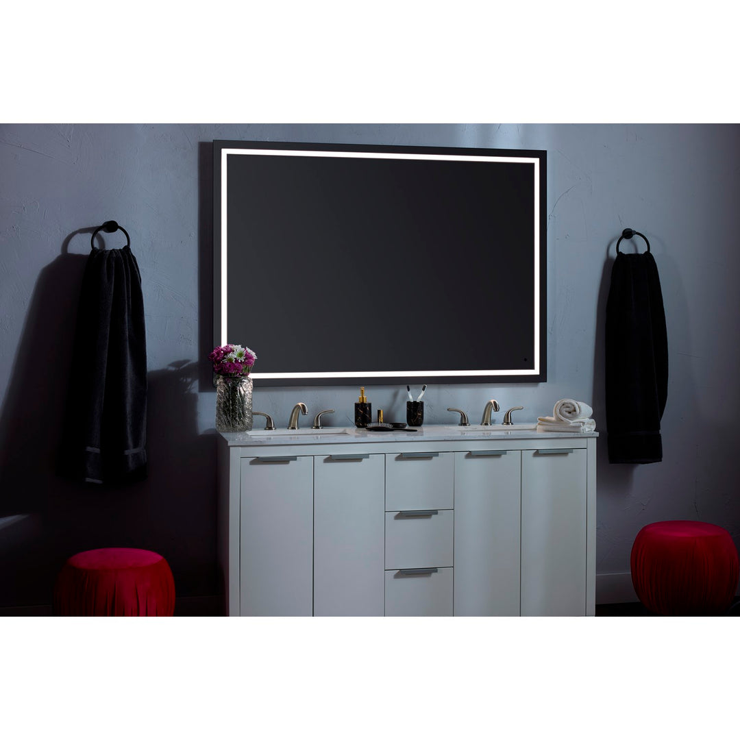 48X48 Led Mirror Black