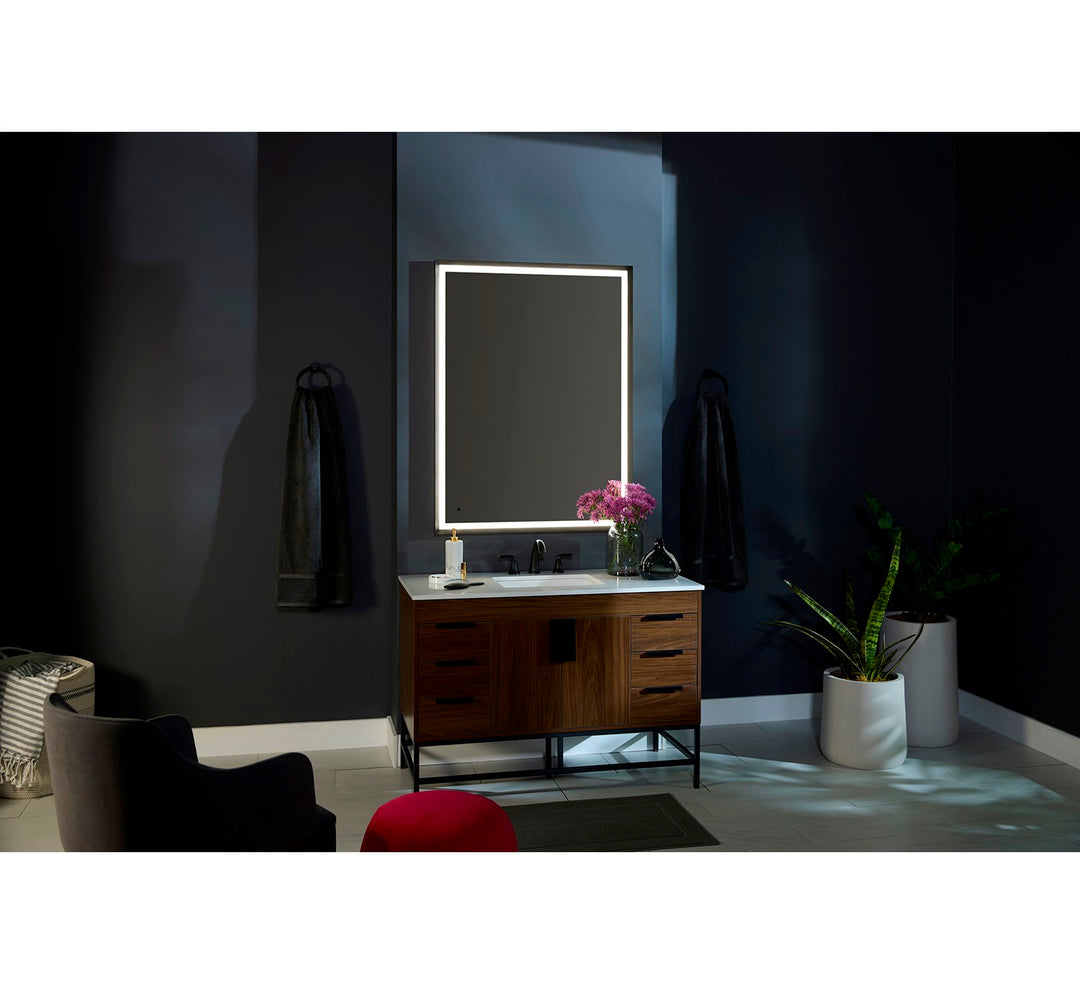 36X36 Led Mirror Black