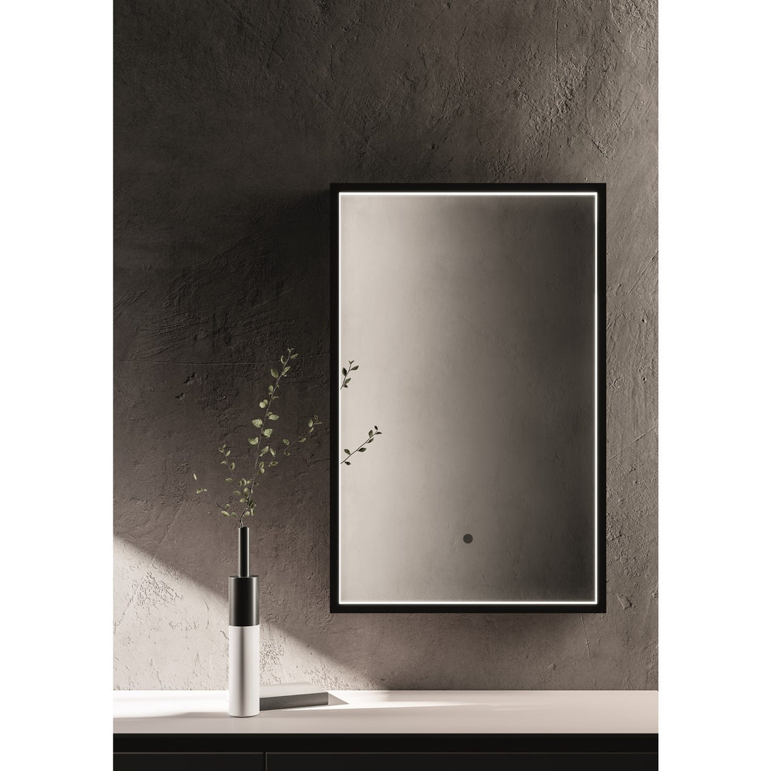 48X36 Led Mirror Black