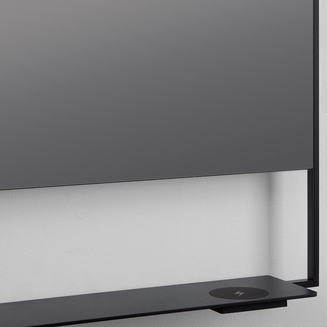 24X32 Led Mirror Black