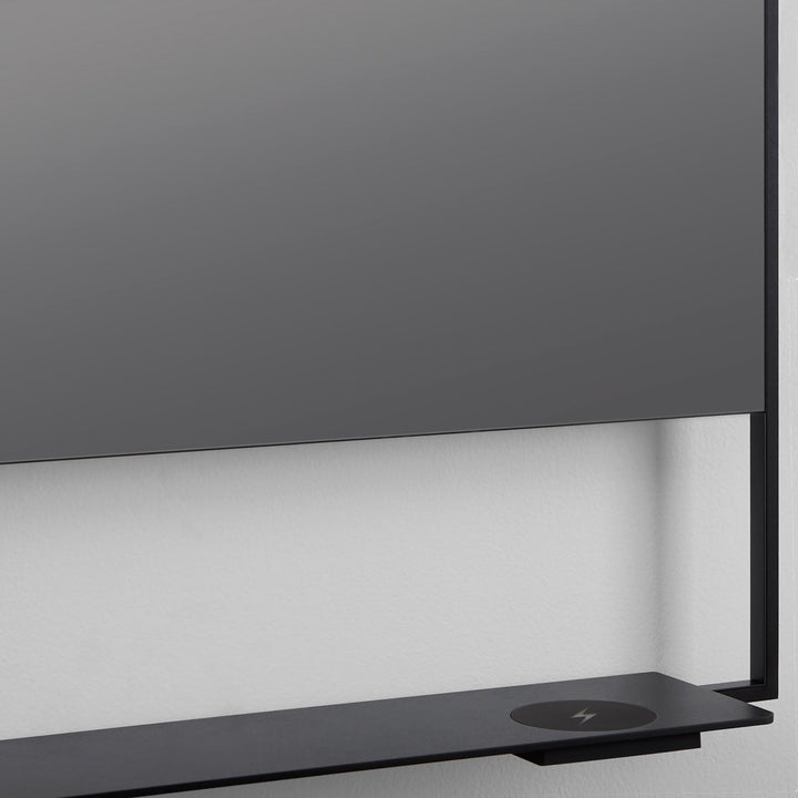 24X32 Led Mirror Black