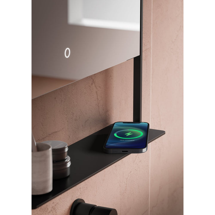 24X32 Led Mirror Black