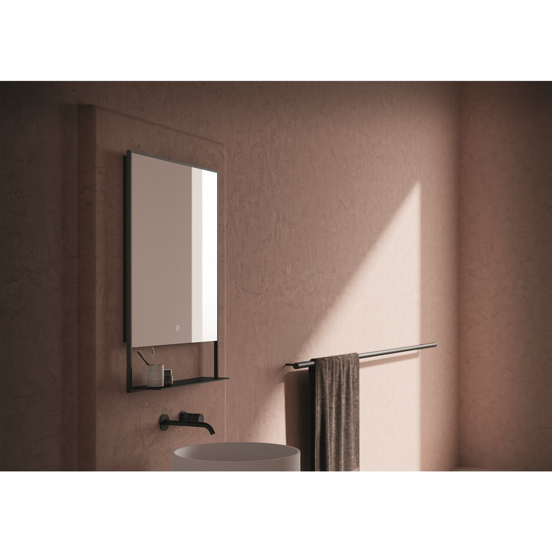 24X32 Led Mirror Black