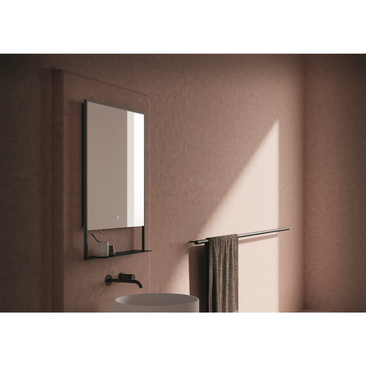 24X32 Led Mirror Black