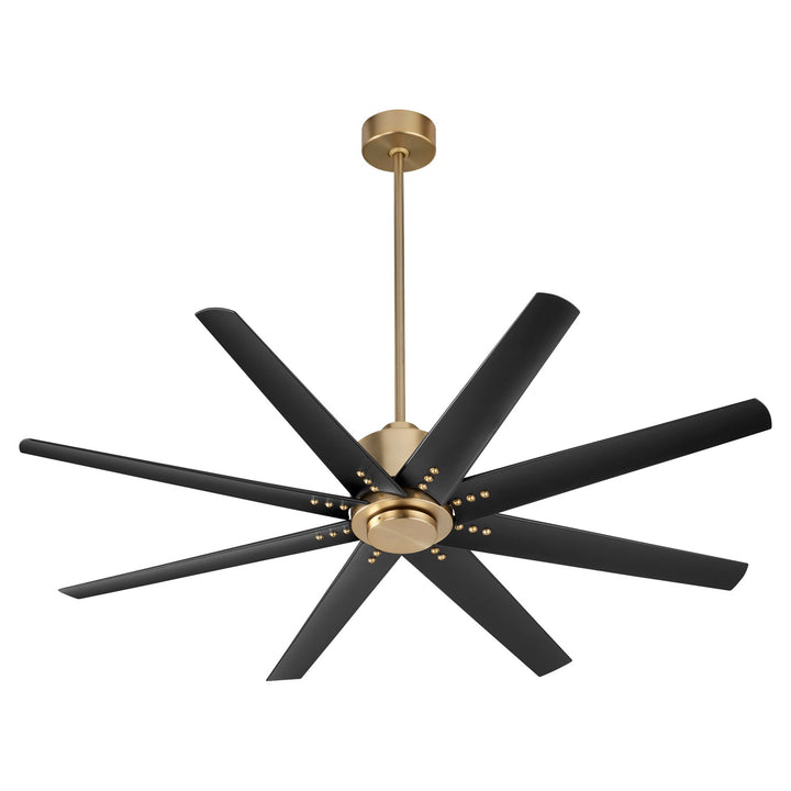 X Ceiling Fan Aged Brass by Oxygen Lighting
