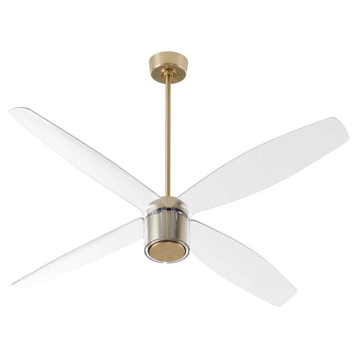 X Ceiling Fan Aged Brass by Oxygen Lighting