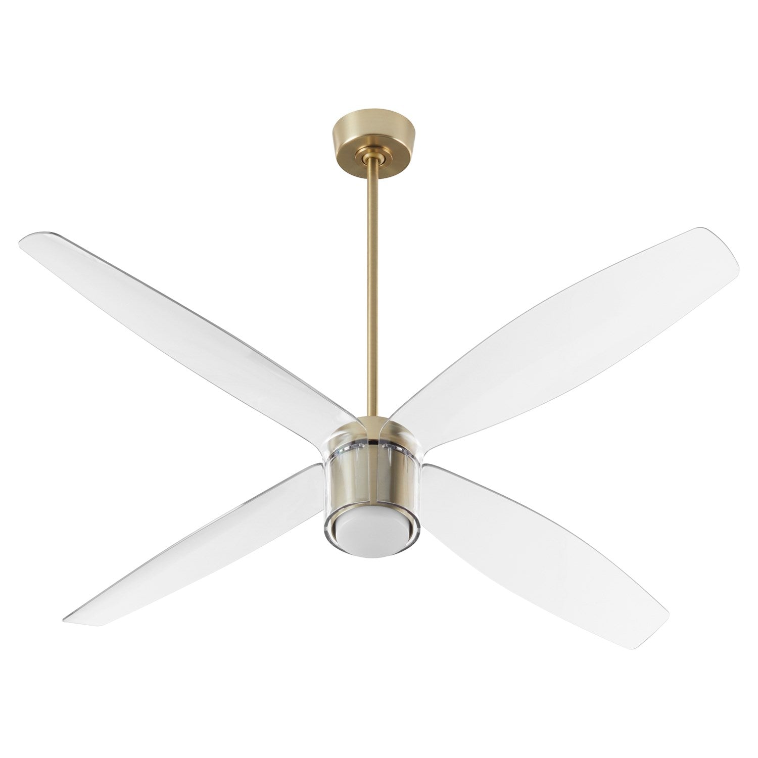 X Ceiling Fan Aged Brass