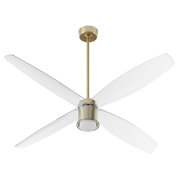 X Ceiling Fan Aged Brass