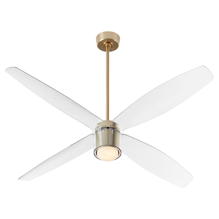 X Ceiling Fan Aged Brass