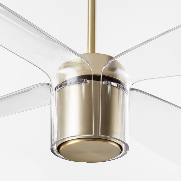 X Ceiling Fan Aged Brass