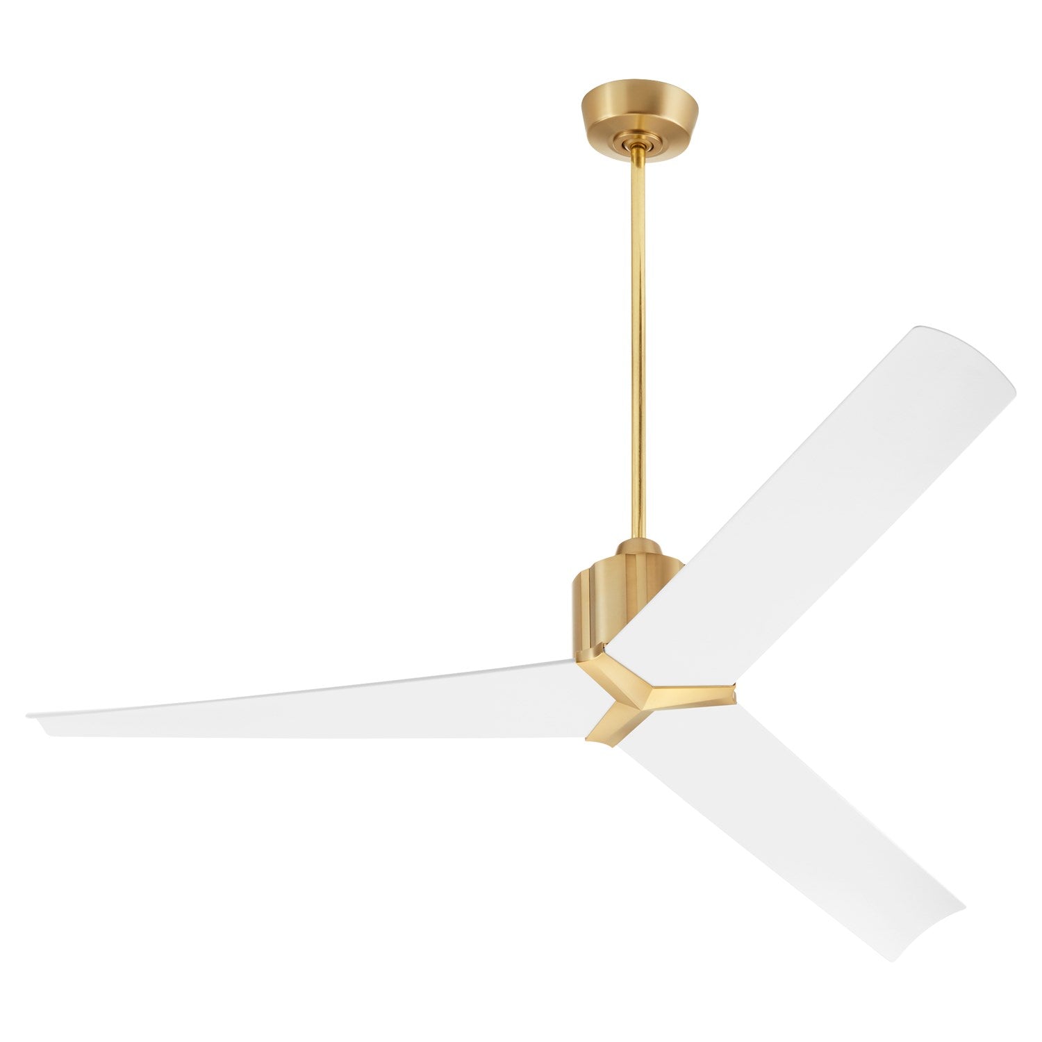 X Ceiling Fan Aged Brass by Oxygen Lighting