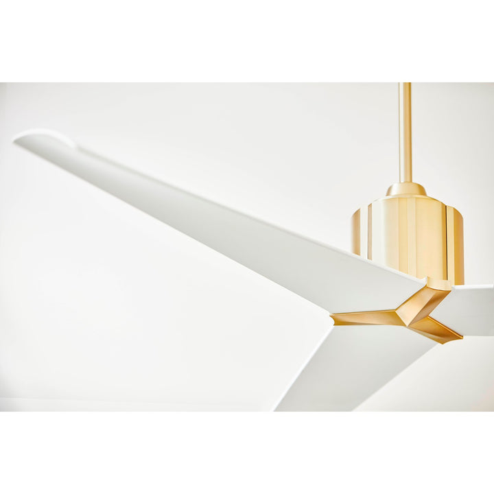 X Ceiling Fan Aged Brass