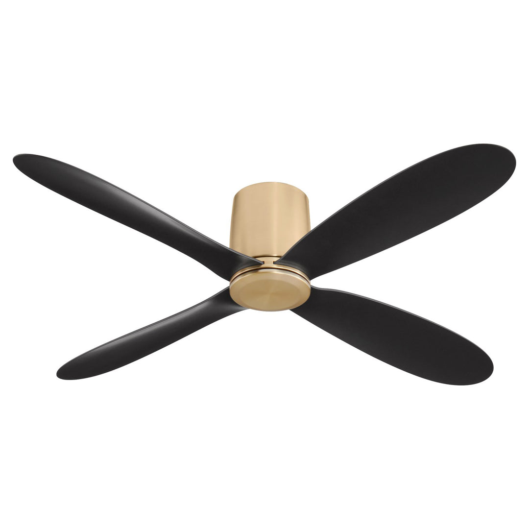 X Ceiling Fan Aged Brass by Oxygen Lighting