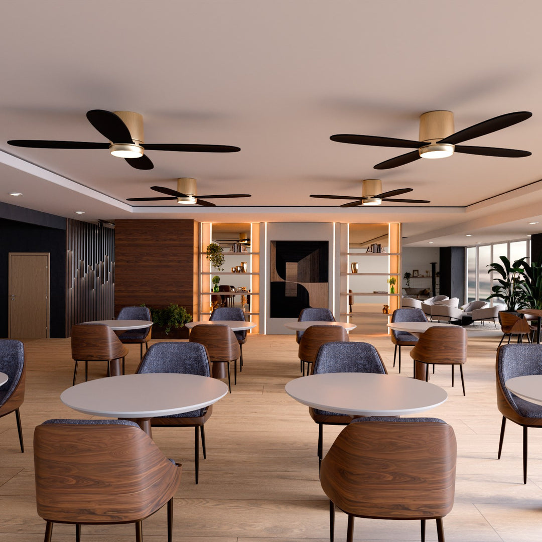 X Ceiling Fan Aged Brass