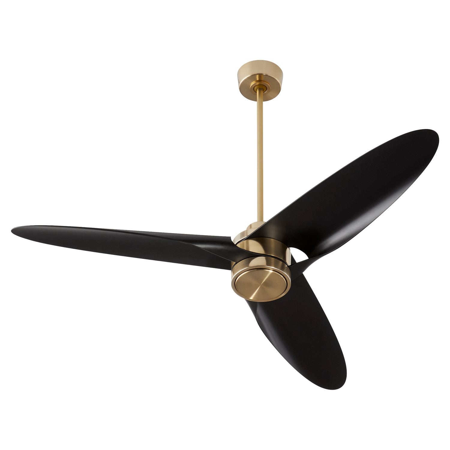 X Ceiling Fan Aged Brass by Oxygen Lighting