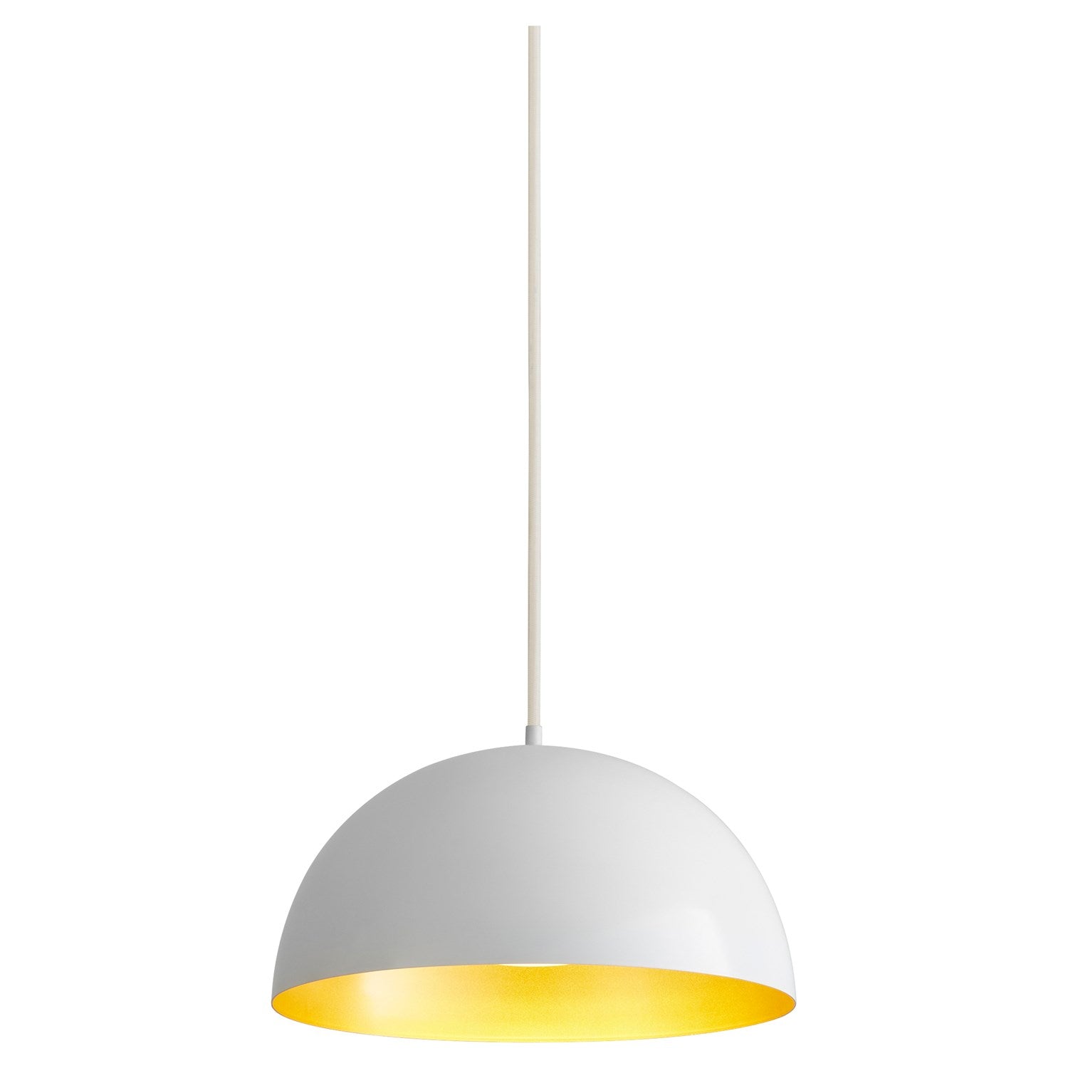 15.75X8 Pendant White Industrial Brass
