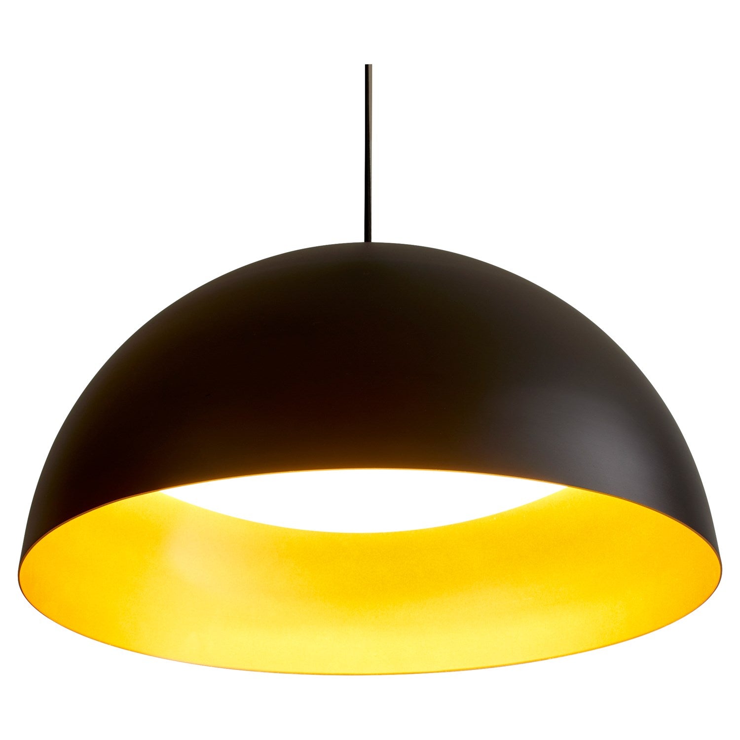 23.625X11.875 Pendant Black Industrial Brass
