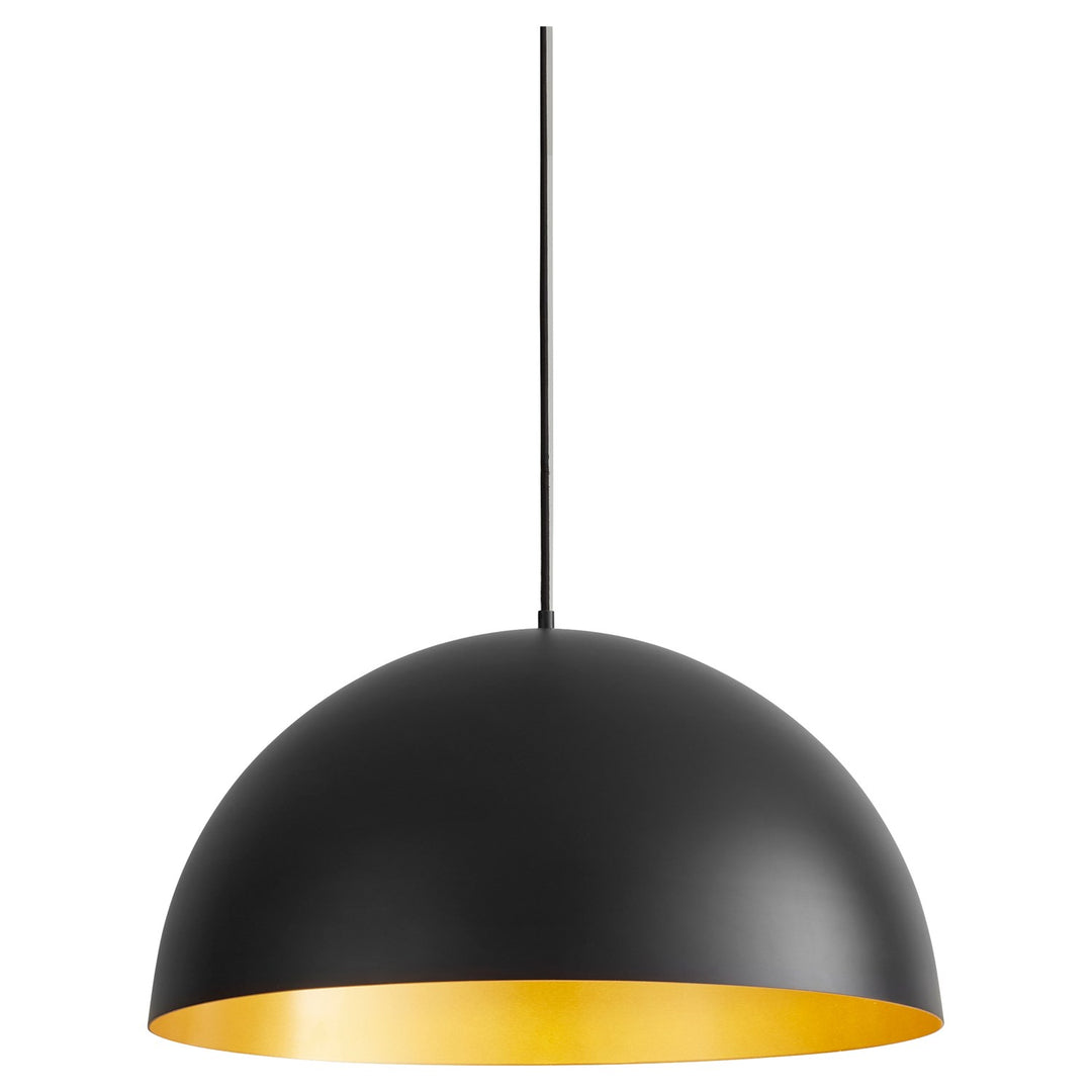 23.625X11.875 Pendant Black Industrial Brass
