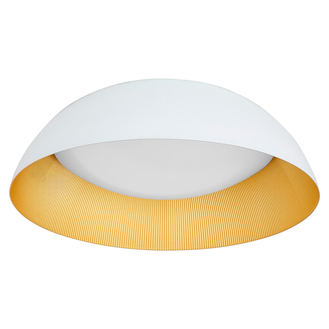 25X7 Ceiling Mount White|Industrial Brass by Oxygen Lighting