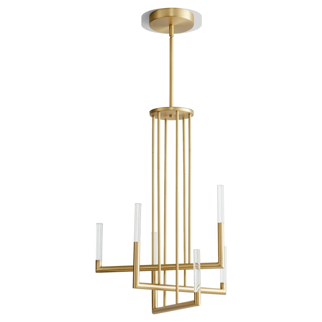 X Chandelier Aged Brass by Oxygen Lighting