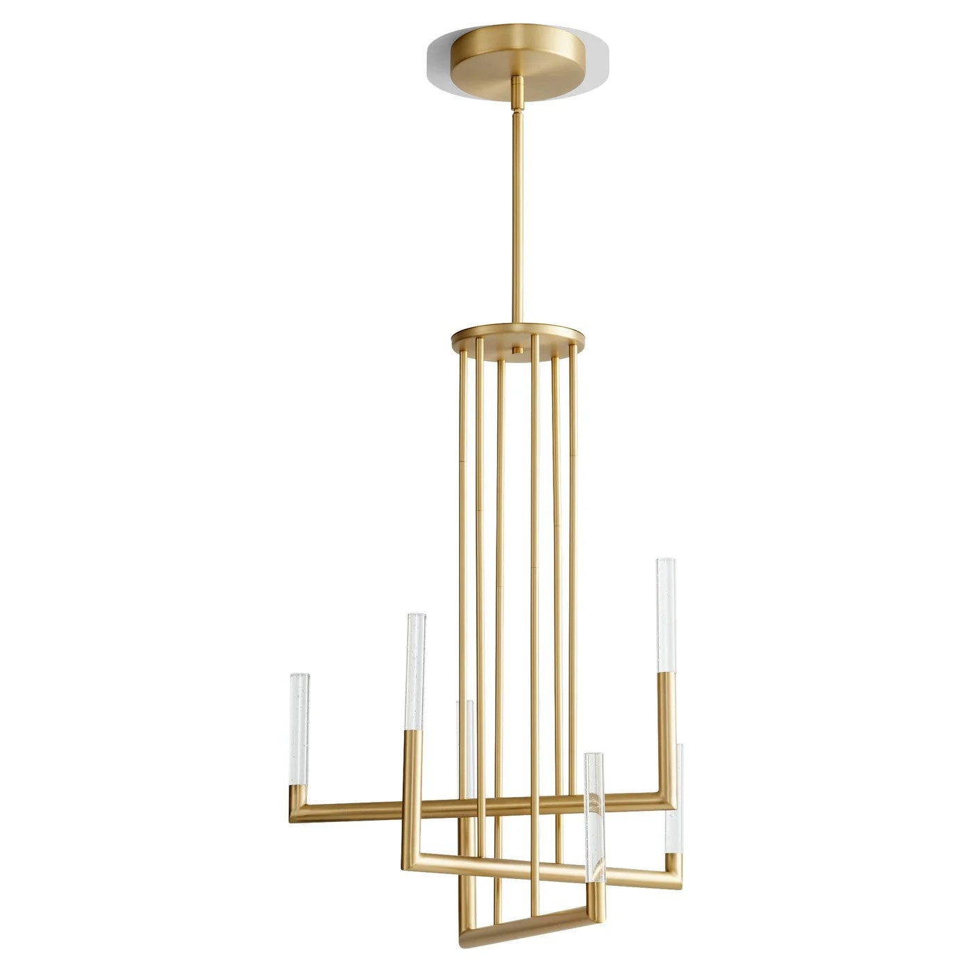 X Chandelier Aged Brass by Oxygen Lighting