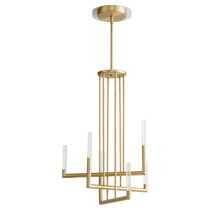 X Chandelier Aged Brass by Oxygen Lighting