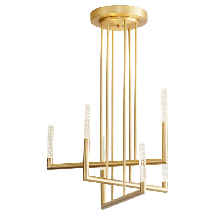 X Chandelier Aged Brass