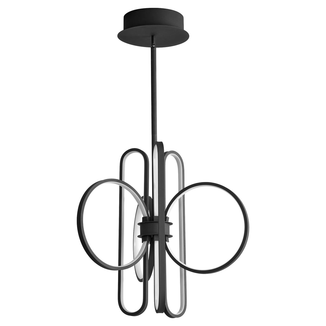 Lupe X Chandelier Black by Oxygen Lighting