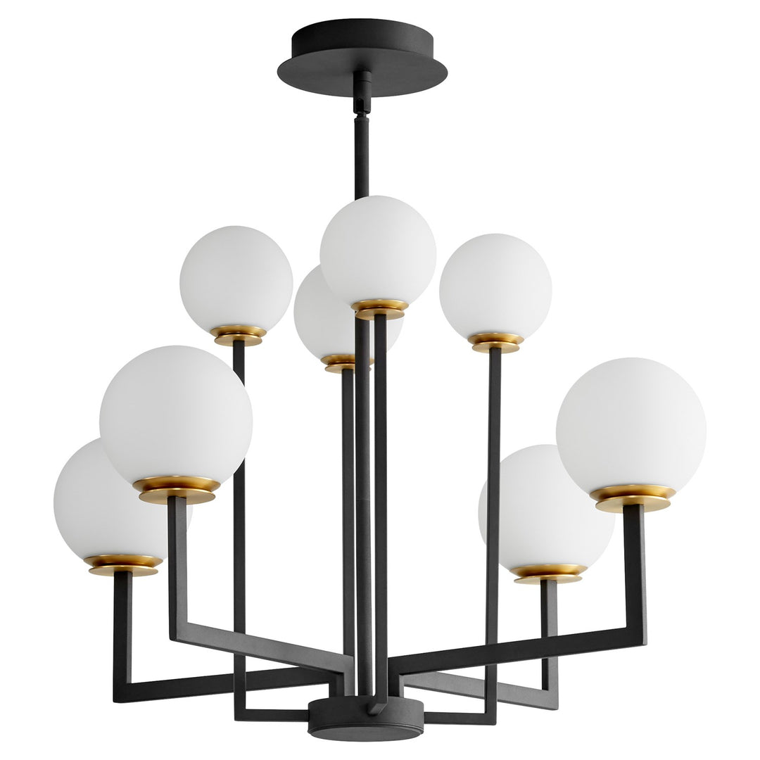 31.5X21.75 Chandelier Black Aged Brass by Oxygen Lighting