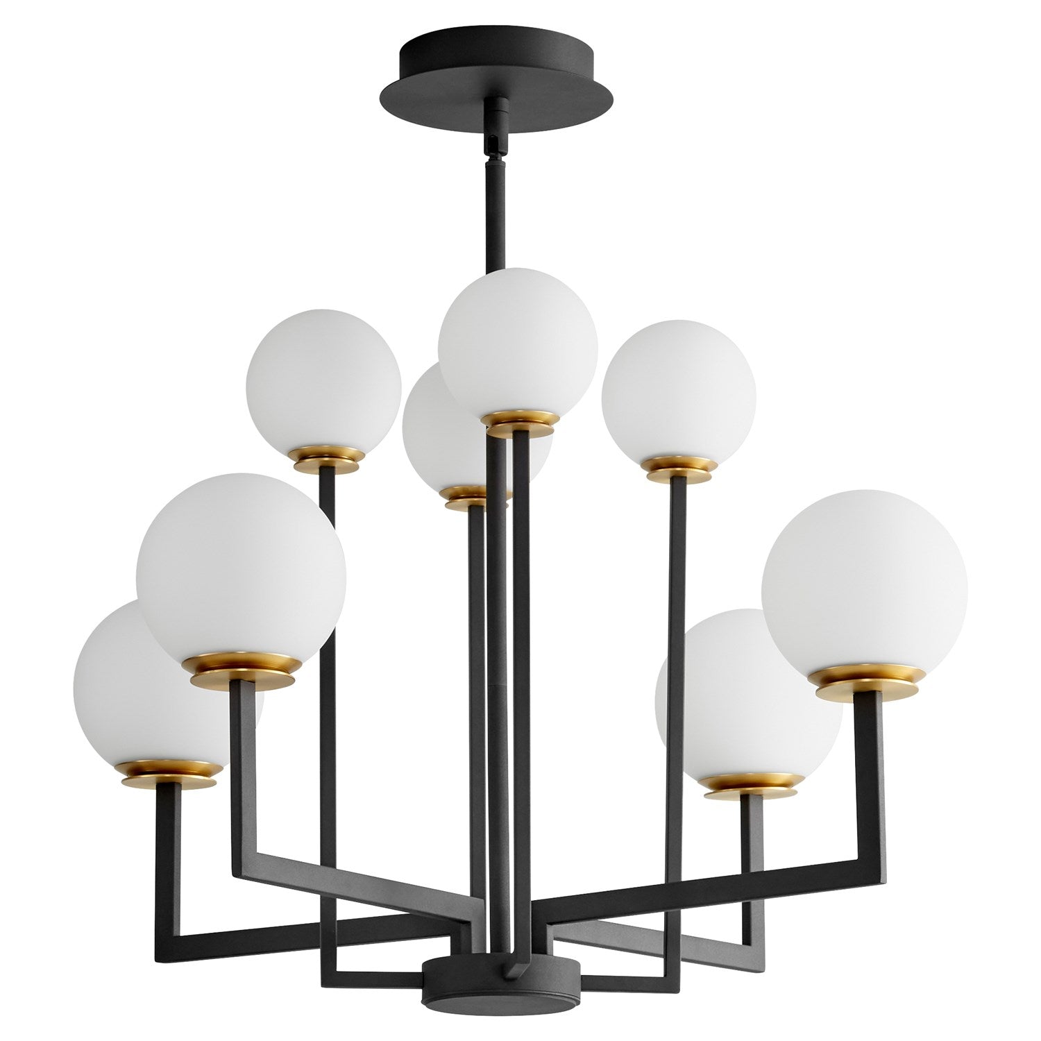 31.5X21.75 Chandelier Black Aged Brass by Oxygen Lighting