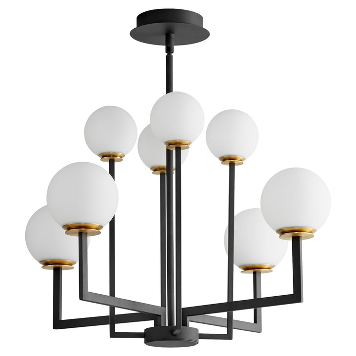 31.5X21.75 Chandelier Black Aged Brass by Oxygen Lighting