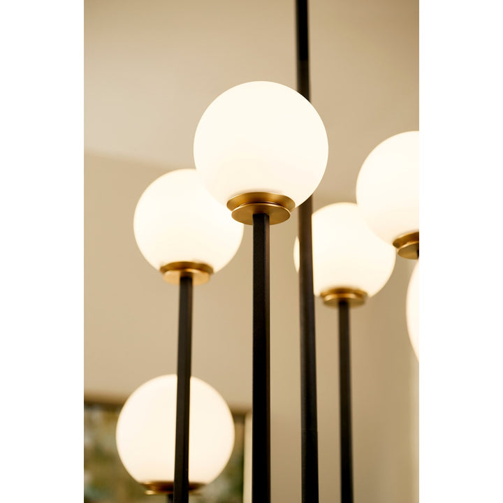 31.5X21.75 Chandelier Black Aged Brass