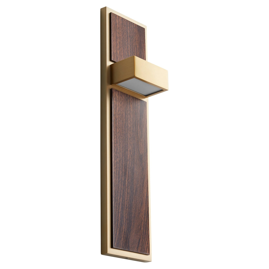 Guapo X Sconce Walnut by Oxygen Lighting