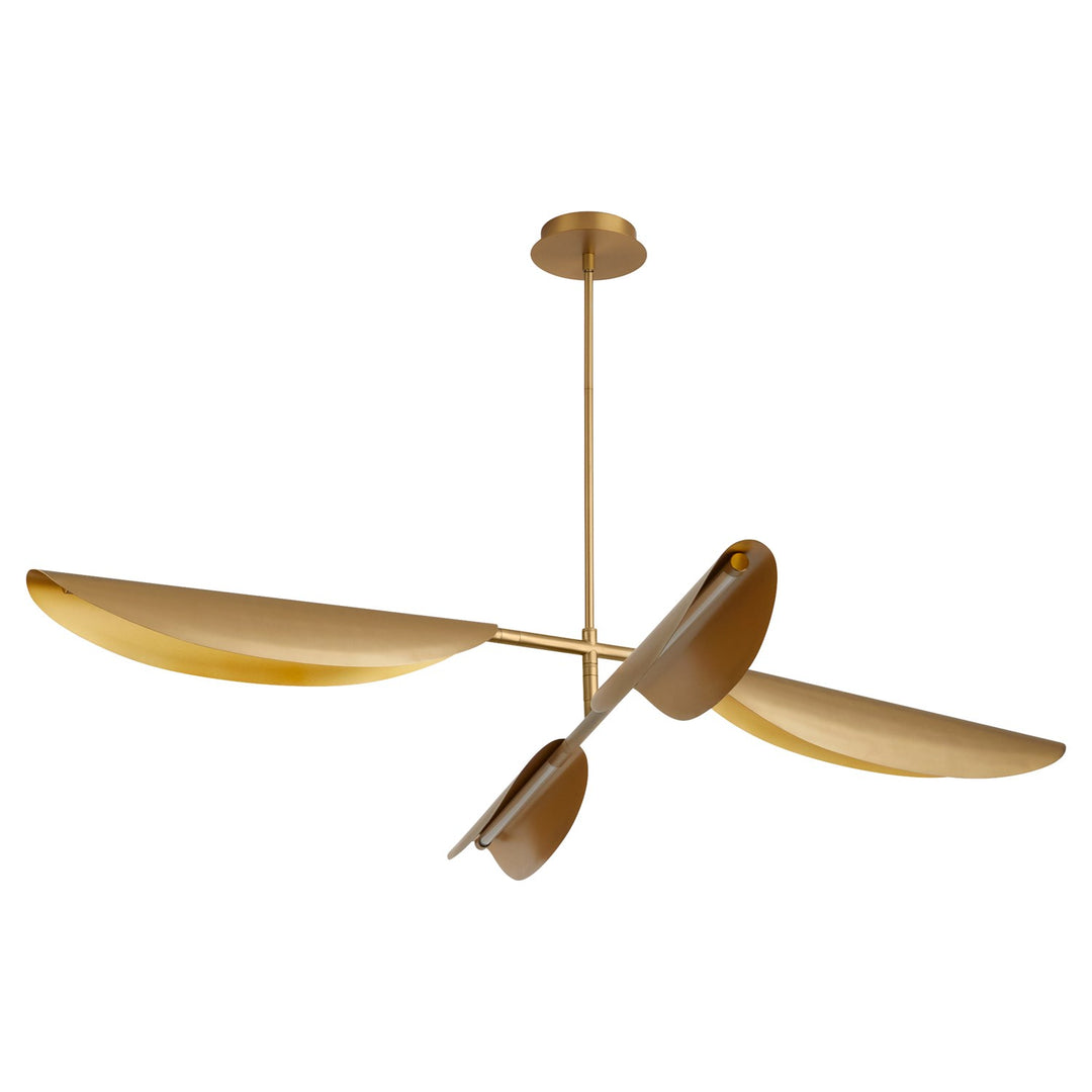 55X7 Chandelier Aged Brass by Oxygen Lighting