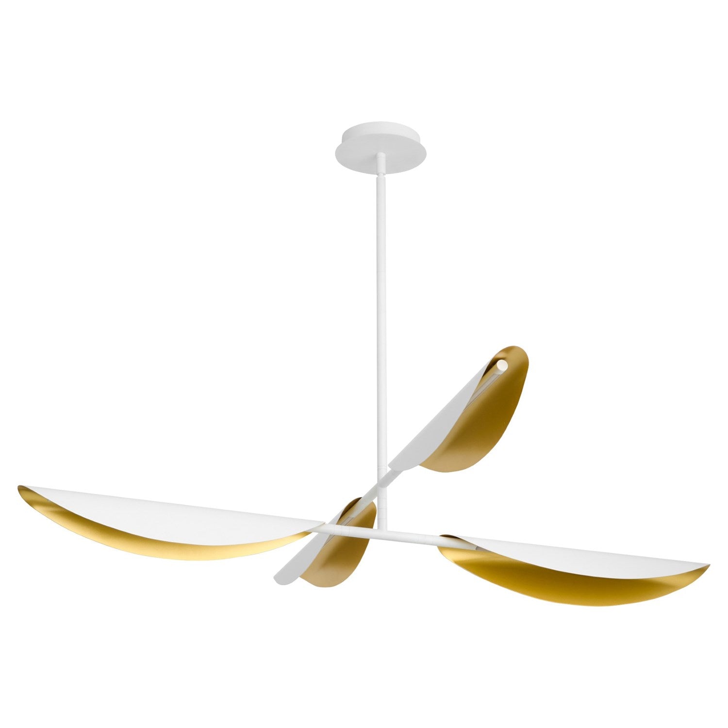 55X7 Chandelier White Aged Brass by Oxygen Lighting